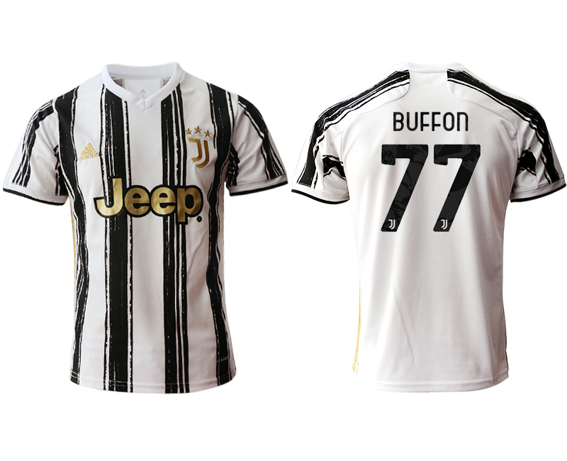Men 2020-2021 club Juventus home aaa version #77 white Soccer Jerseys